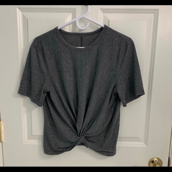 lululemon athletica Tops - Lululemon Gray Knot T-Shirt